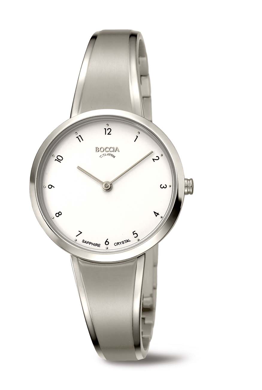 Nickelfreie Boccia Damenuhr Spangenuhr Titan