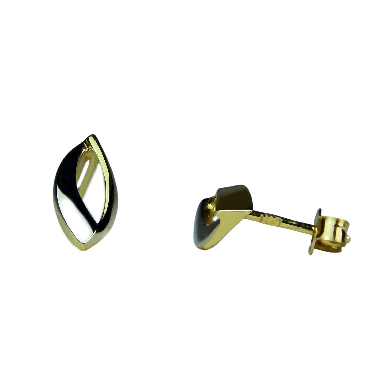 Ohrstecker Gelbgold und Weißgold 585/000 bicolor