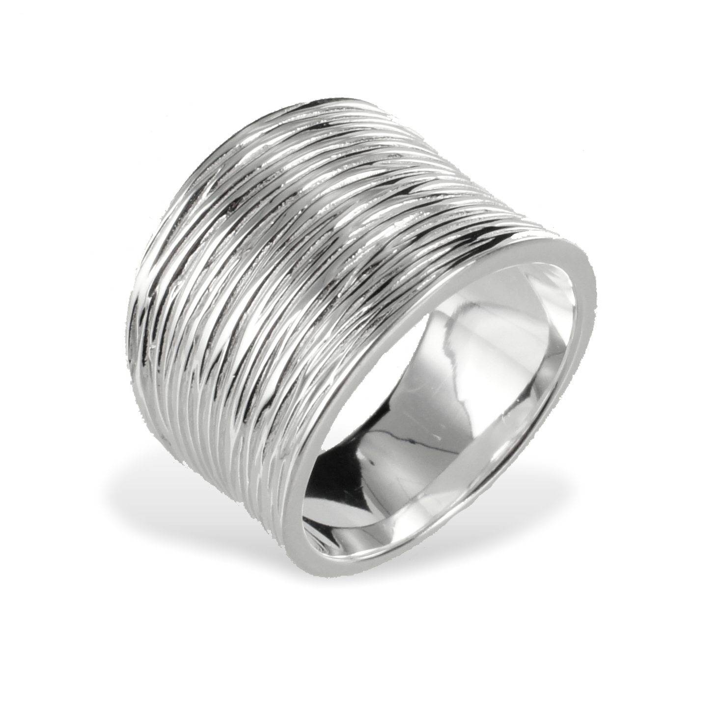 Strukturierter Damenring Sterlingsilber