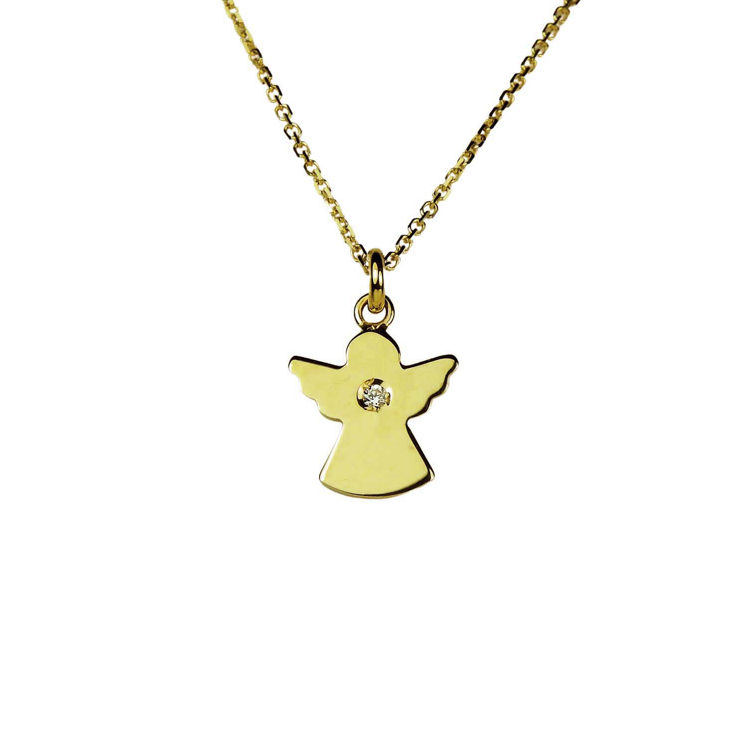 Halskette mit Engel Gelbgold 375/000