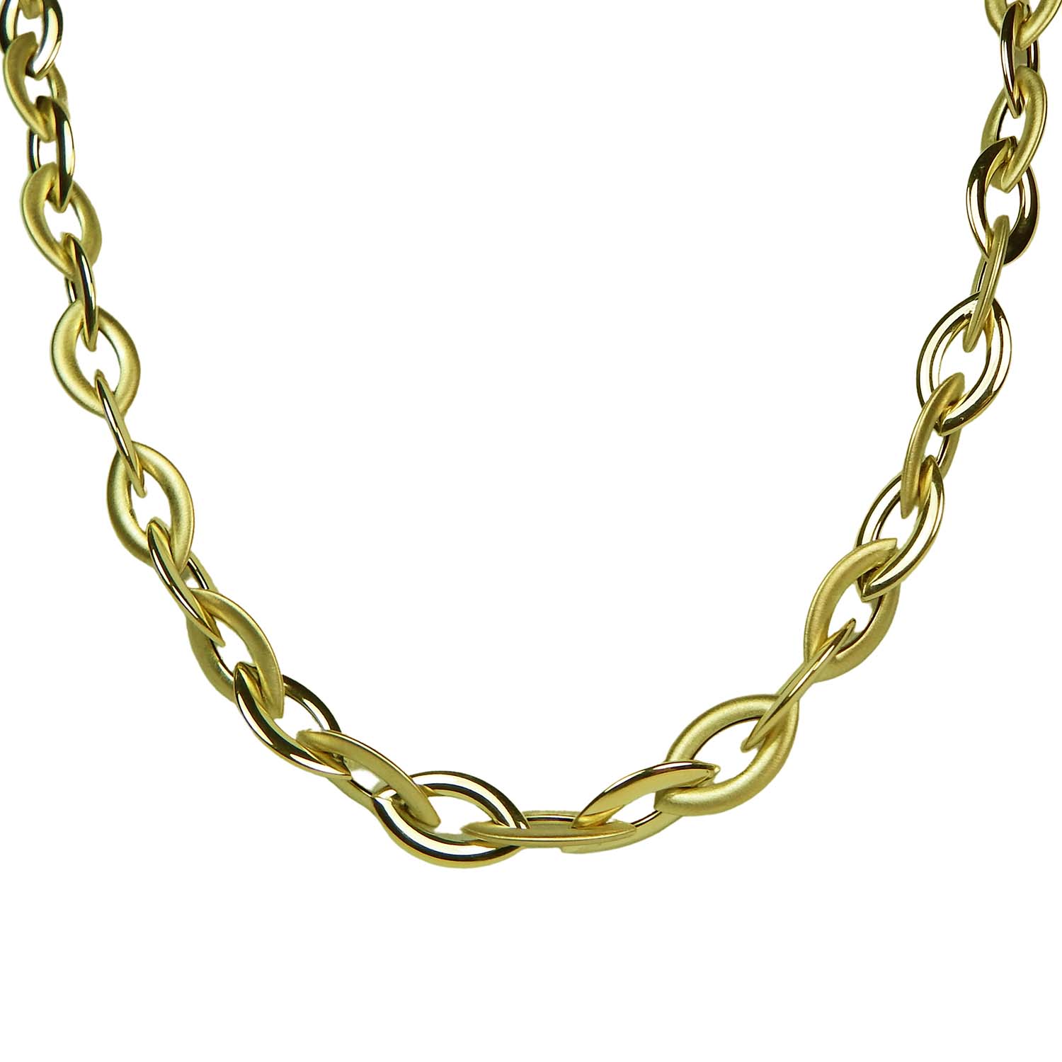 Kette Gold 585/000 mit Navette-Kettengliedern