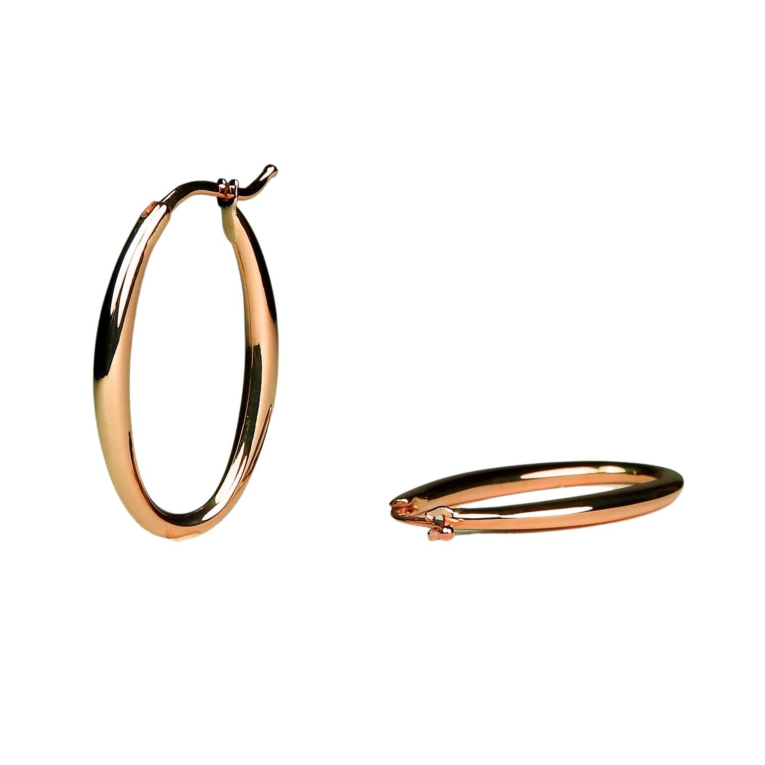 Creolen Rotgold 585/000 Ohrringe Rotgoldohrringe