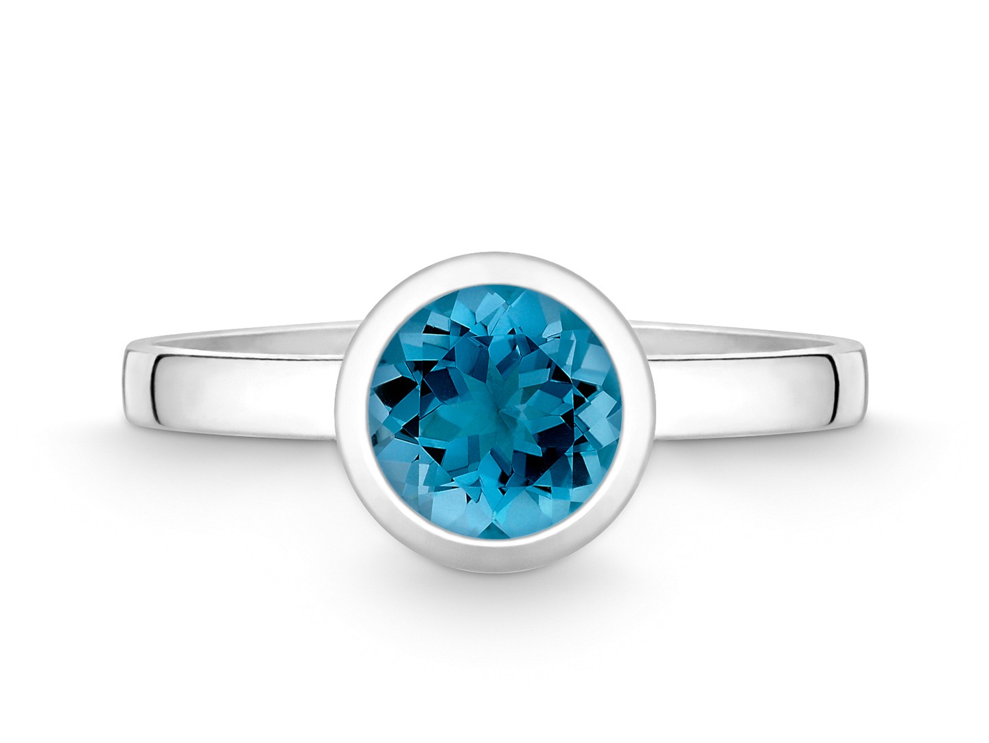 Quinn Ring Sterlingsilber mit Blautopas London Blue