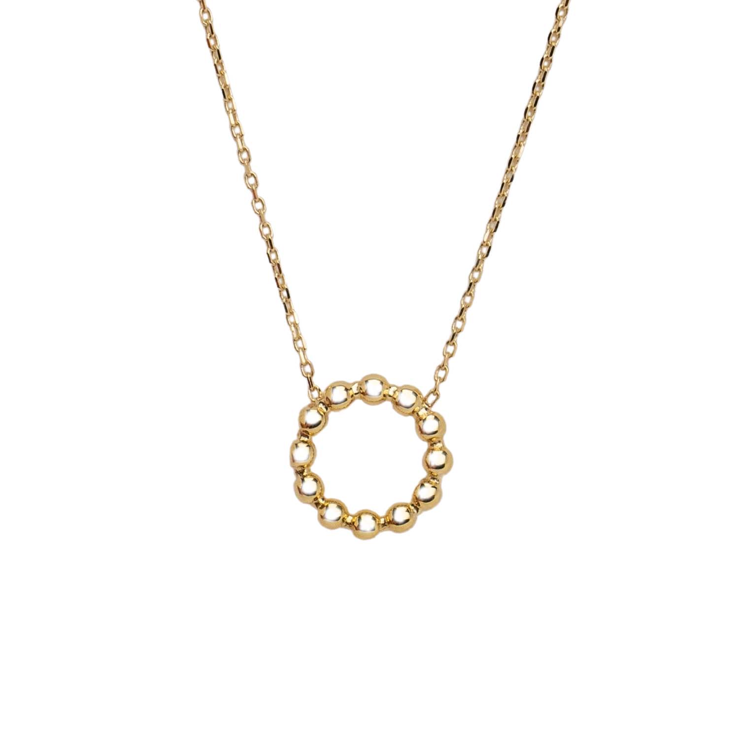 Halskette Gelbgold 333/000 mit Kügelchen-Mittelteil