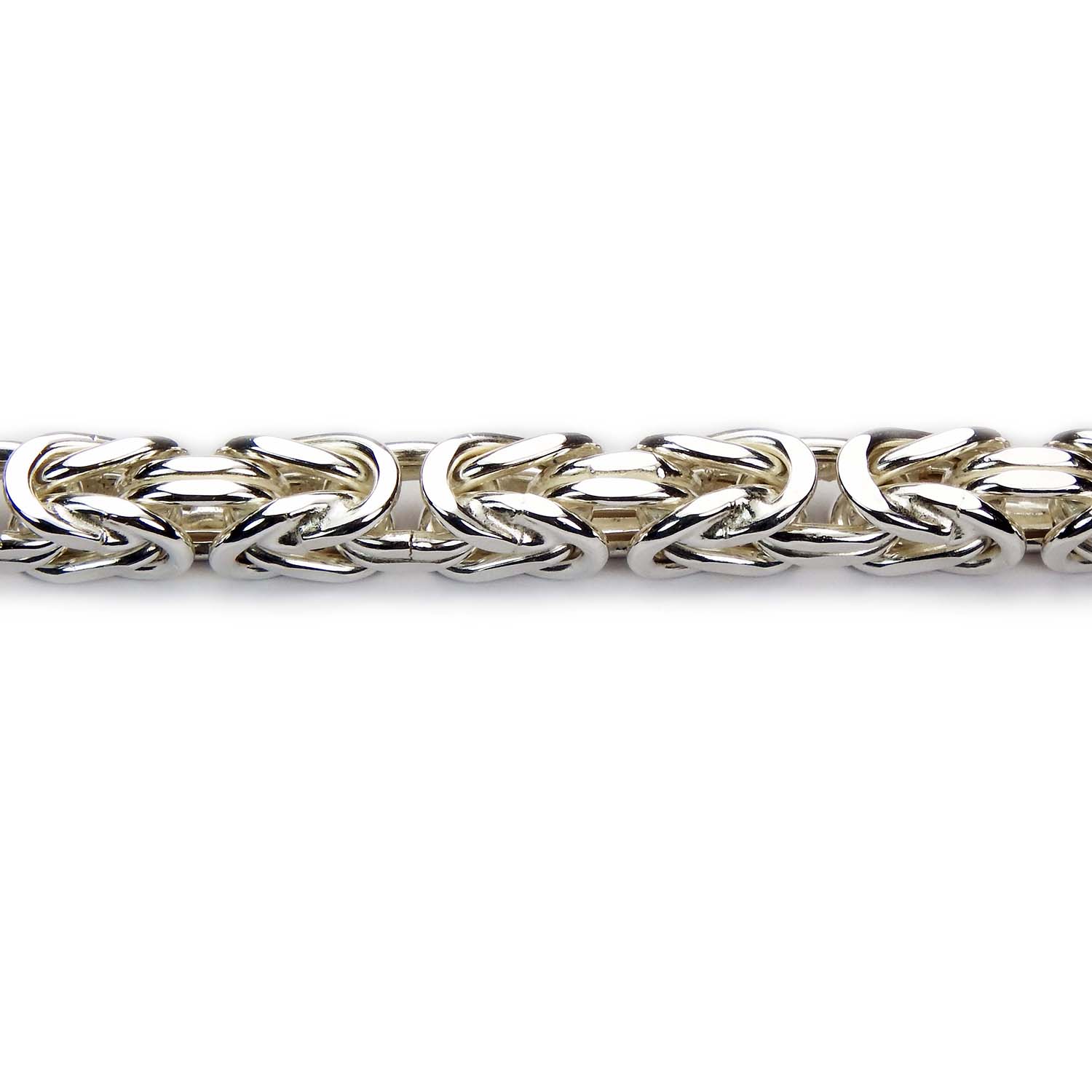 Breite, massive Königskette Sterlingsilber 5,3 mm