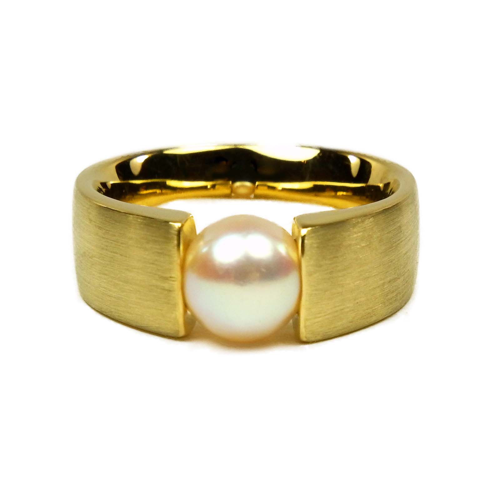 Quinn Perlring Gold 585/000 Damenring Gelbgold mit Perle