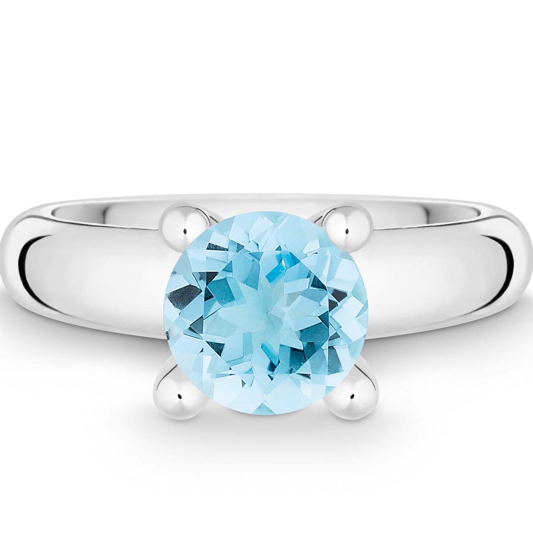 Quinn Ring Sterlingsilber mit Blautopas