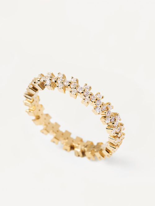 PDPAOLA Damenring Crown Sterlingsilber vergoldet