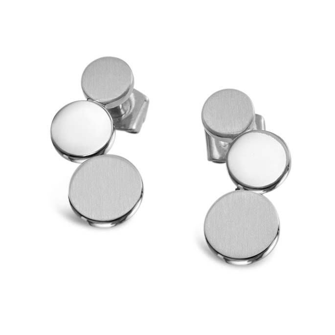 Nickelfreie Boccia Ohrstecker aus Titan Titanohrringe