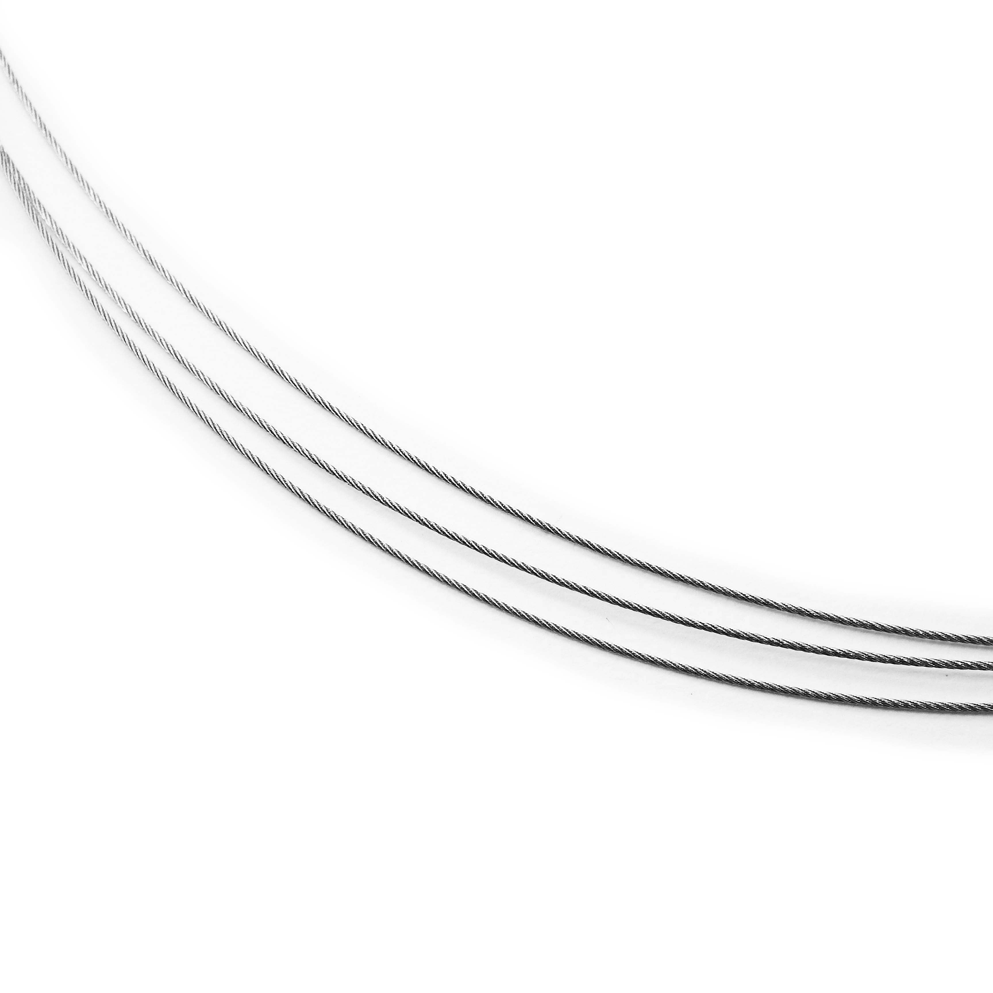 Boccia 3fach-Halsreif Edelstahl mit Titanverschluss