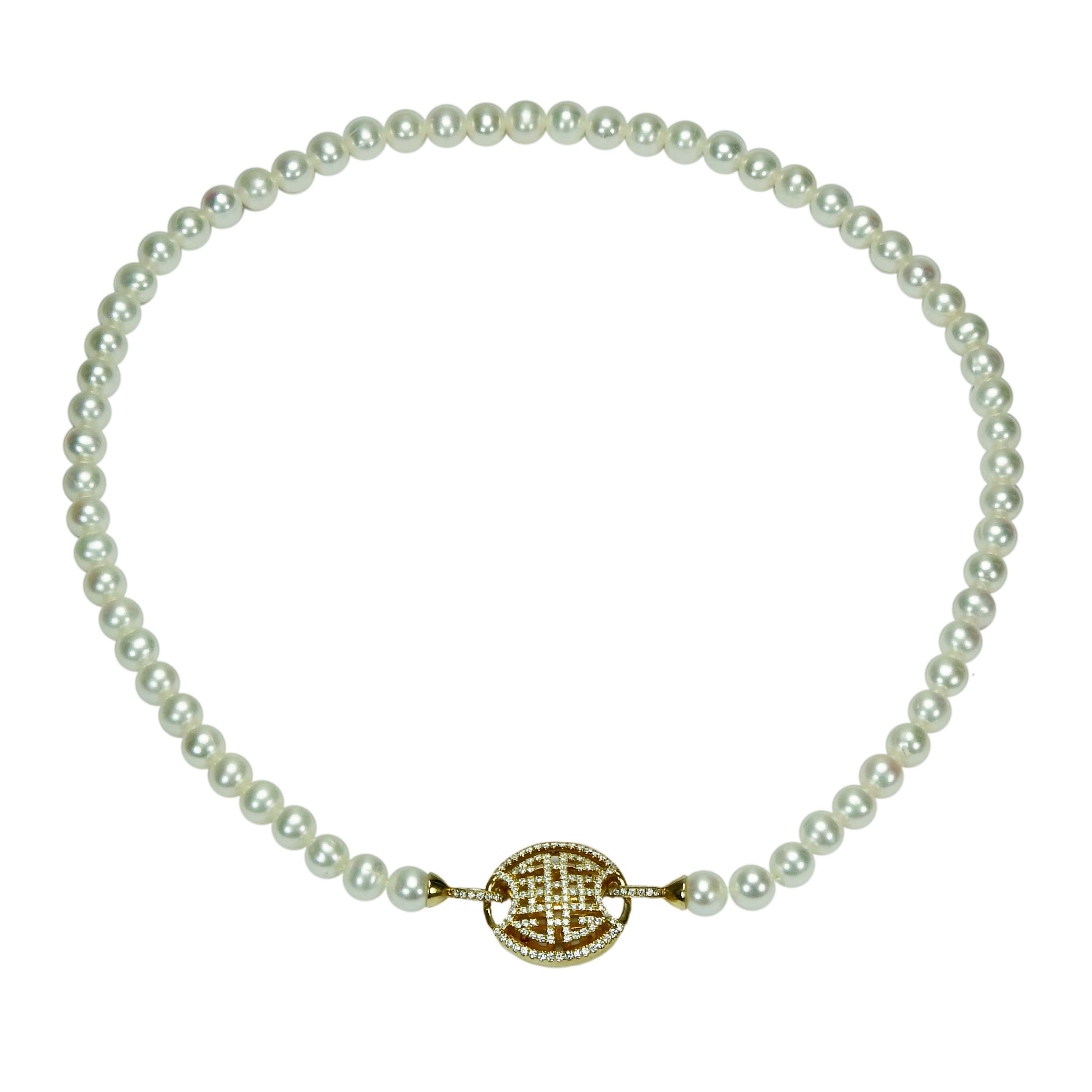 Süßwasserperlenkette mit Silberschließe