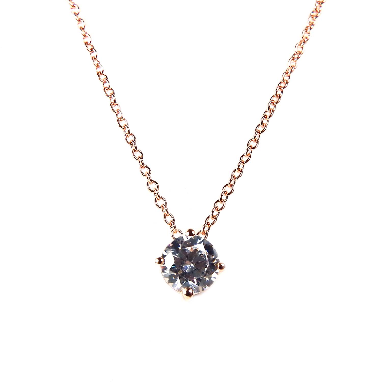 Ratius Silberkette rosé mit Zirkoniaanhänger Halskette