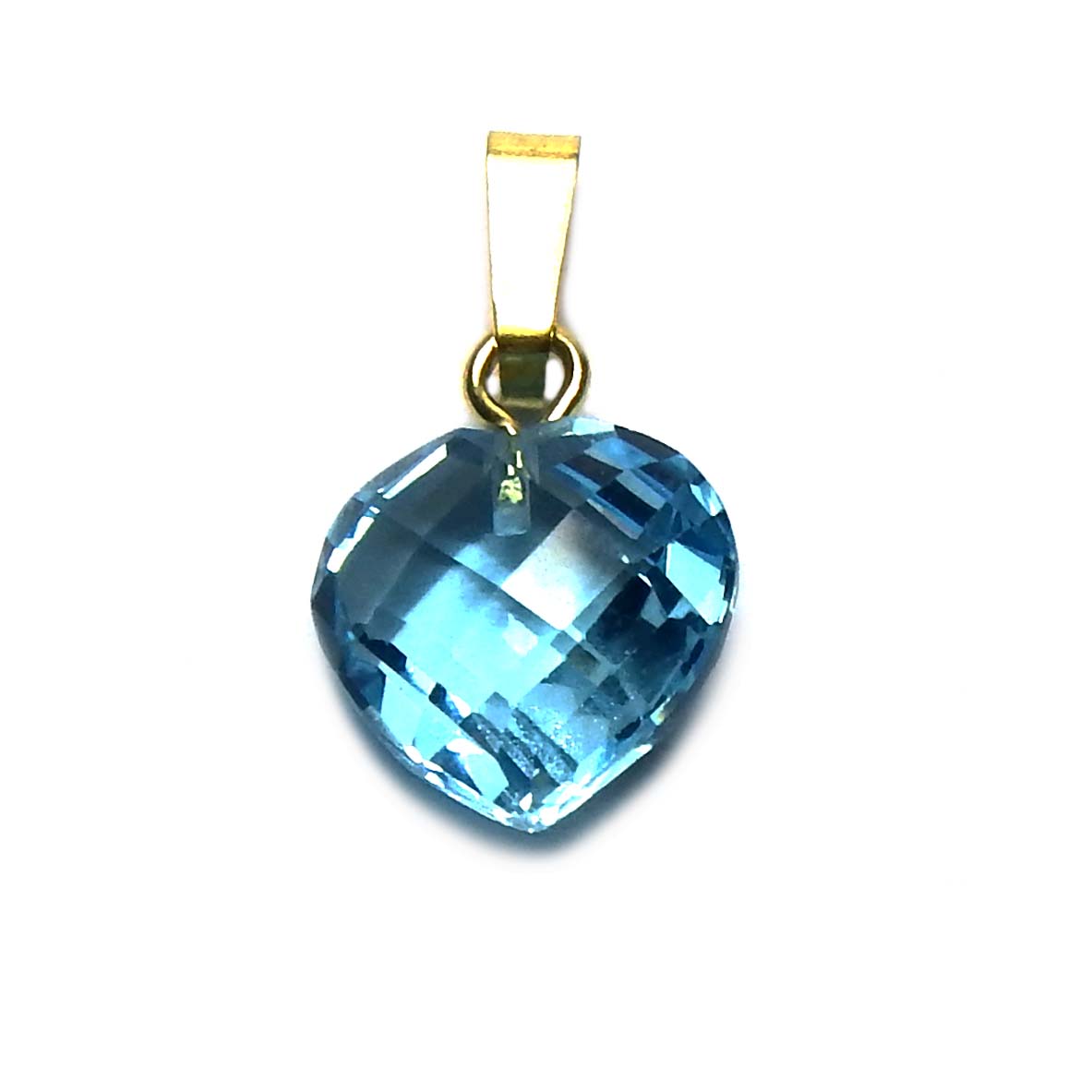 Blautopas-Herzanhänger Gold 585/000