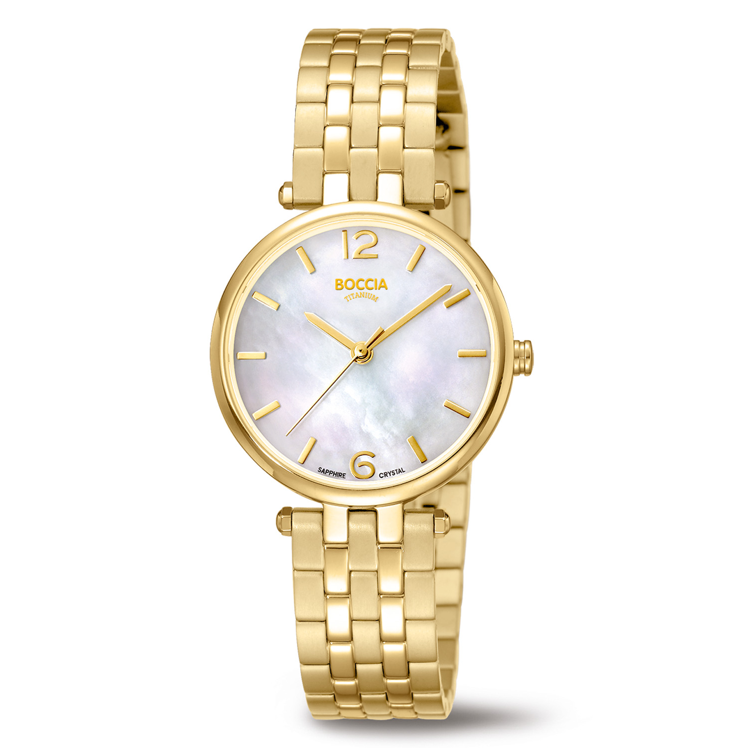 Boccia nickelfreie Damenuhr Titan mit Saphirglas