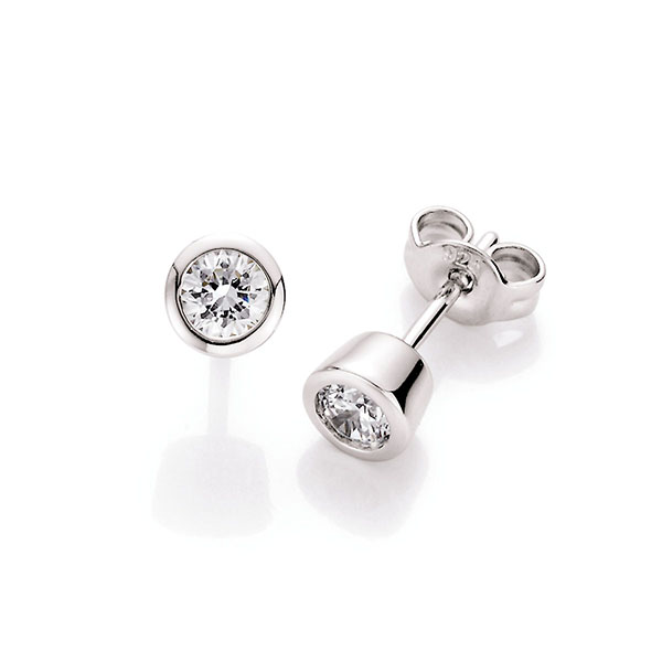 Silver D-Line Ohrstecker