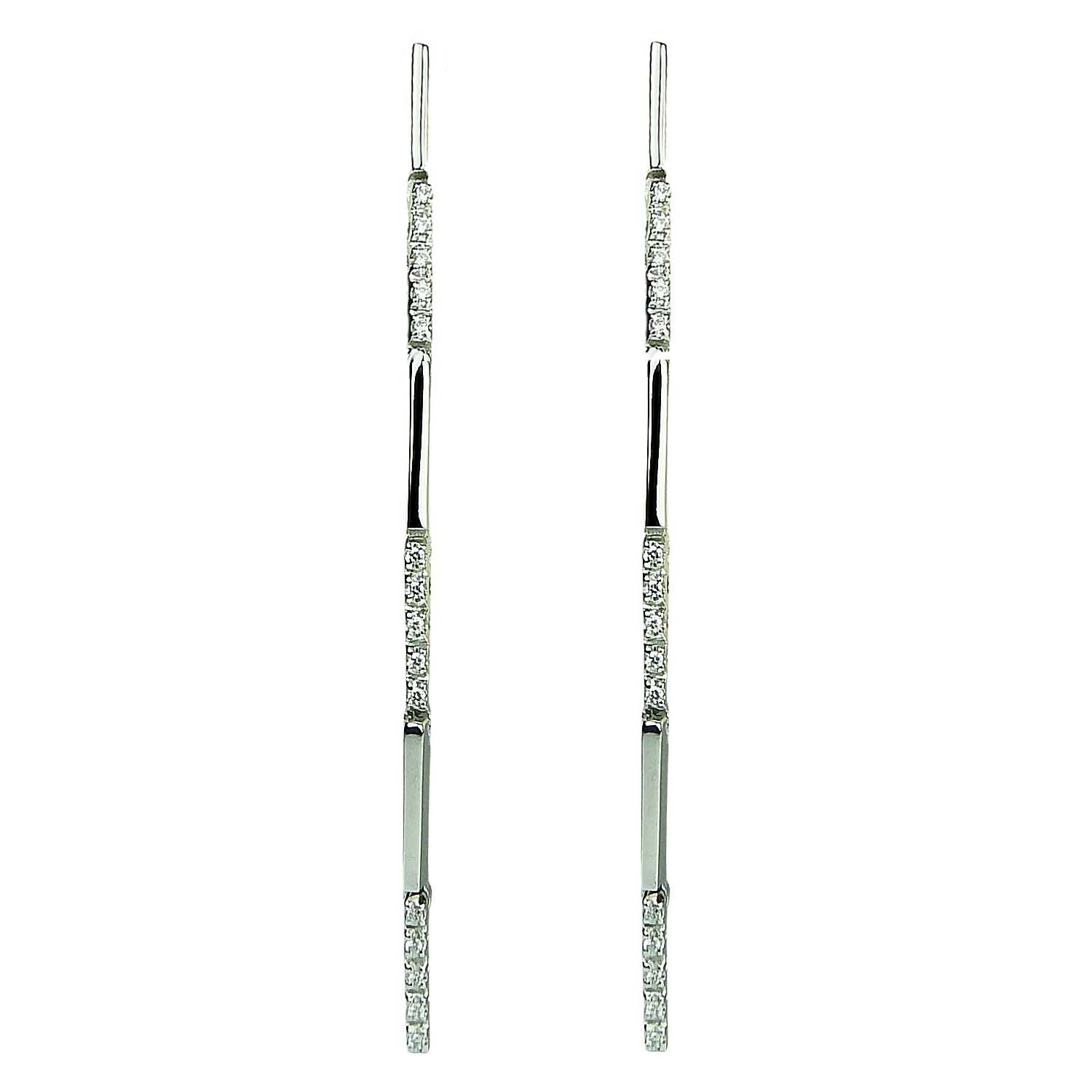 Elegante Ohrhänger mit Brillanten Weißgold 750/000 0,15 ct.