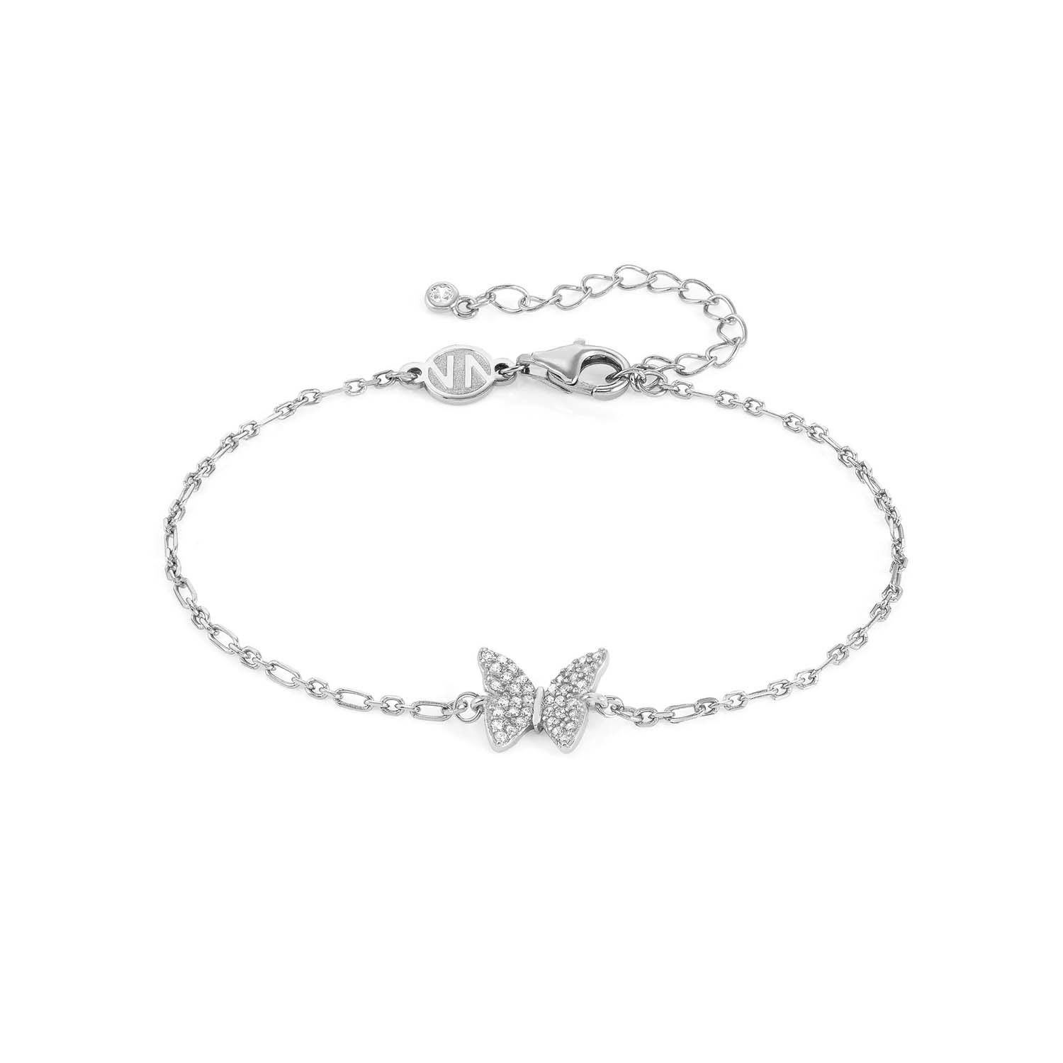 Nomination-Armband Farfalla Sterlingsilber mit Zirkonia