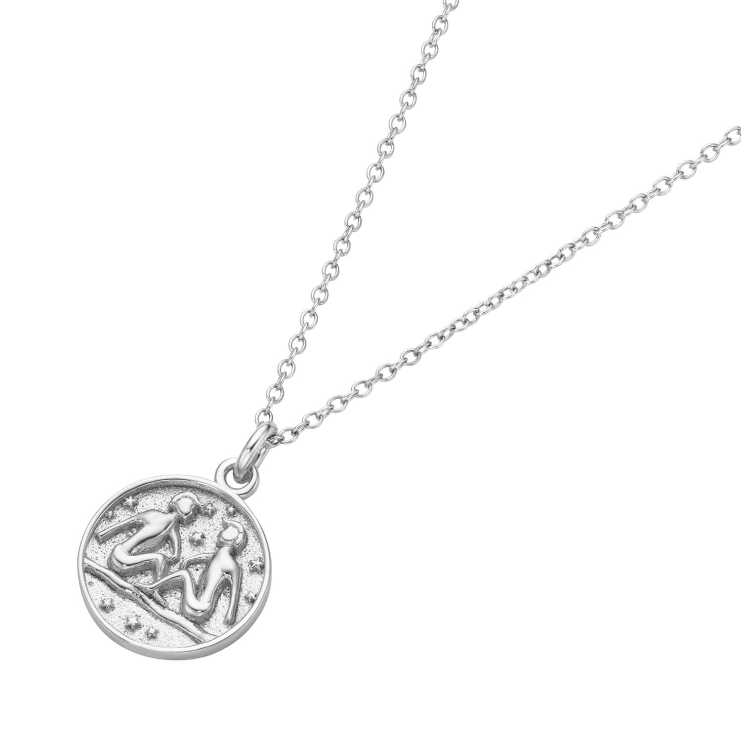 Silver D-Line Kette mit Sternzeichen Zwilling Sterlingsilber