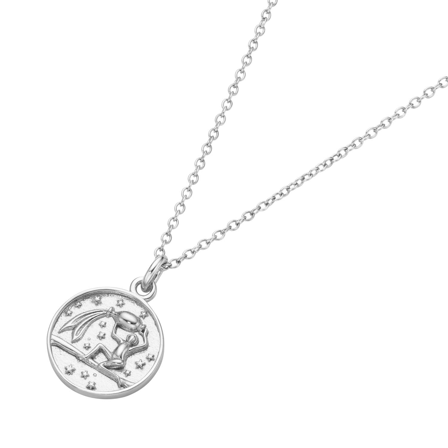 Silver D-Line Kette mit Sternzeichen Wassermann Sterlingsilber