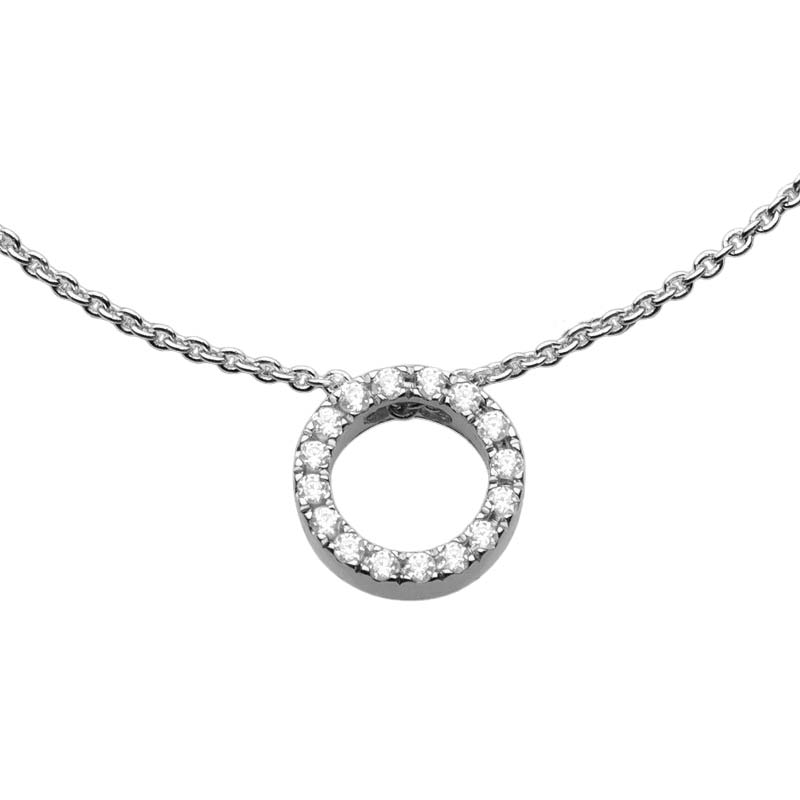Silberkette mit Kreis-Anhänger
