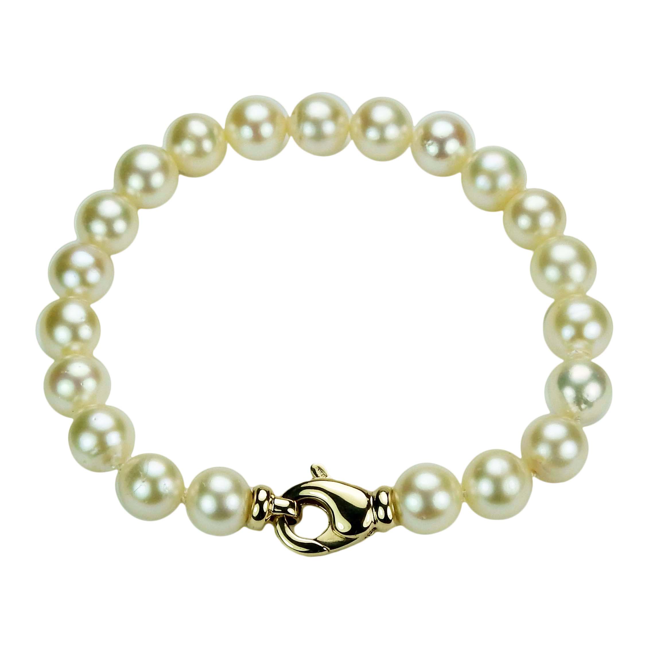 Zuchtperlarmband mit Goldschließe