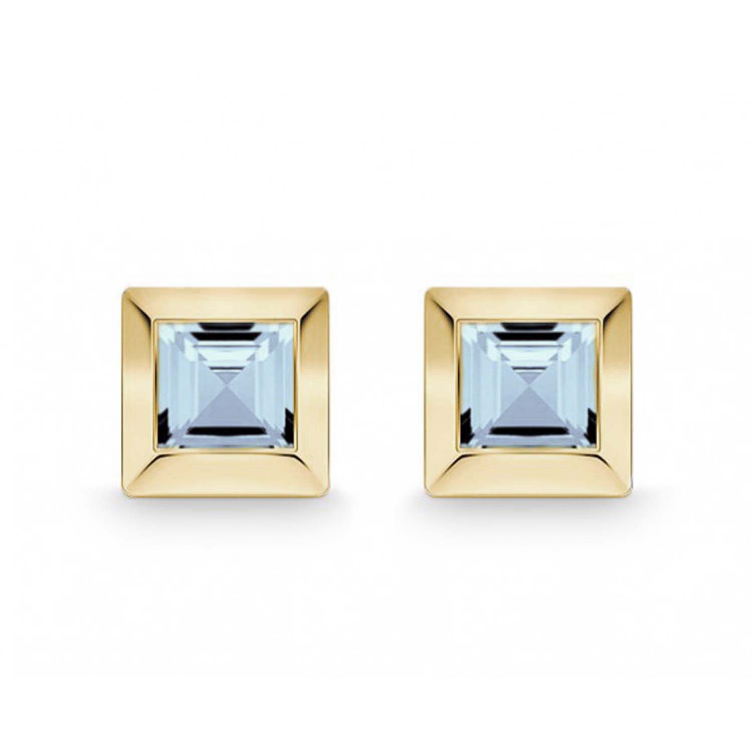 Quinn Ohrstecker mit Blautopas Gelbgold 585/000 Blautopasohrringe