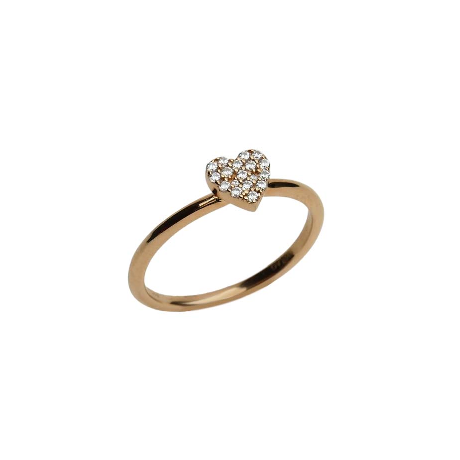 Ratius Damenring mit Zirkonia Sterlingsilber roségold plattiert