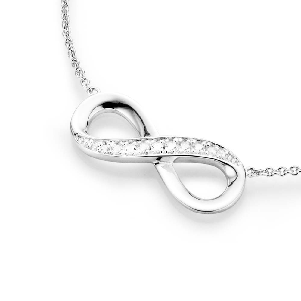 Silver D-Line Kette Infinity mit Zirkonia