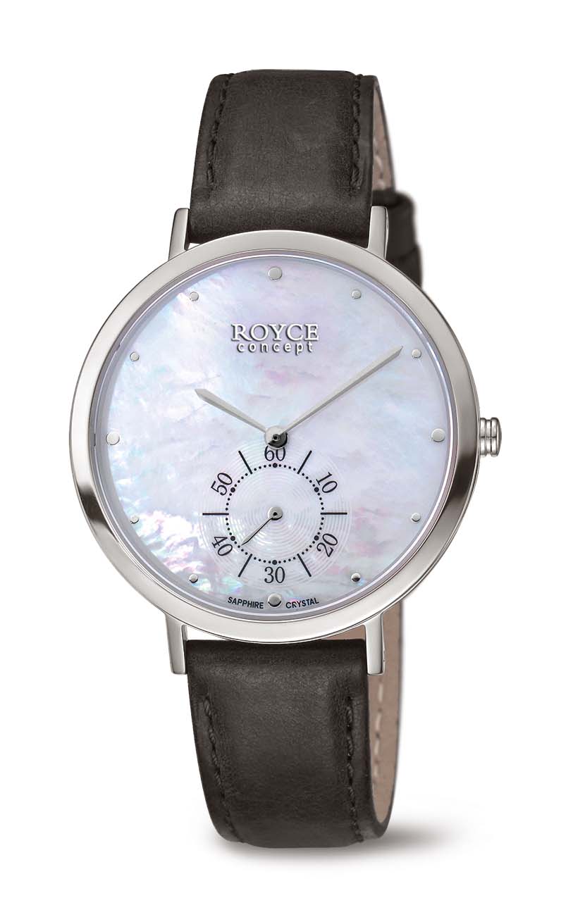 Nickelfreie Boccia Damenuhr Royce Concept Quartz Titan mit Perlmuttblatt