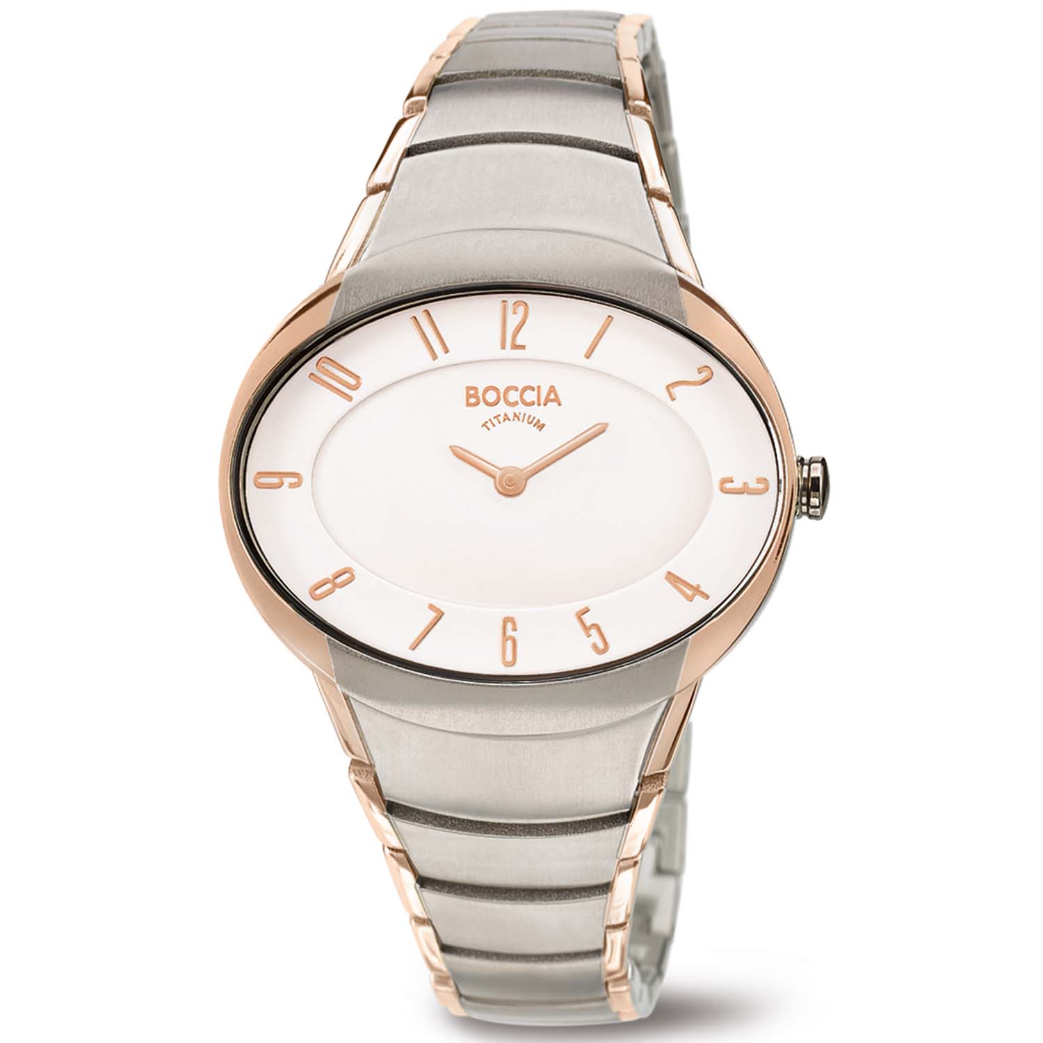 Boccia Titanium nickelfreie Damenuhr bicolor goldplattiert