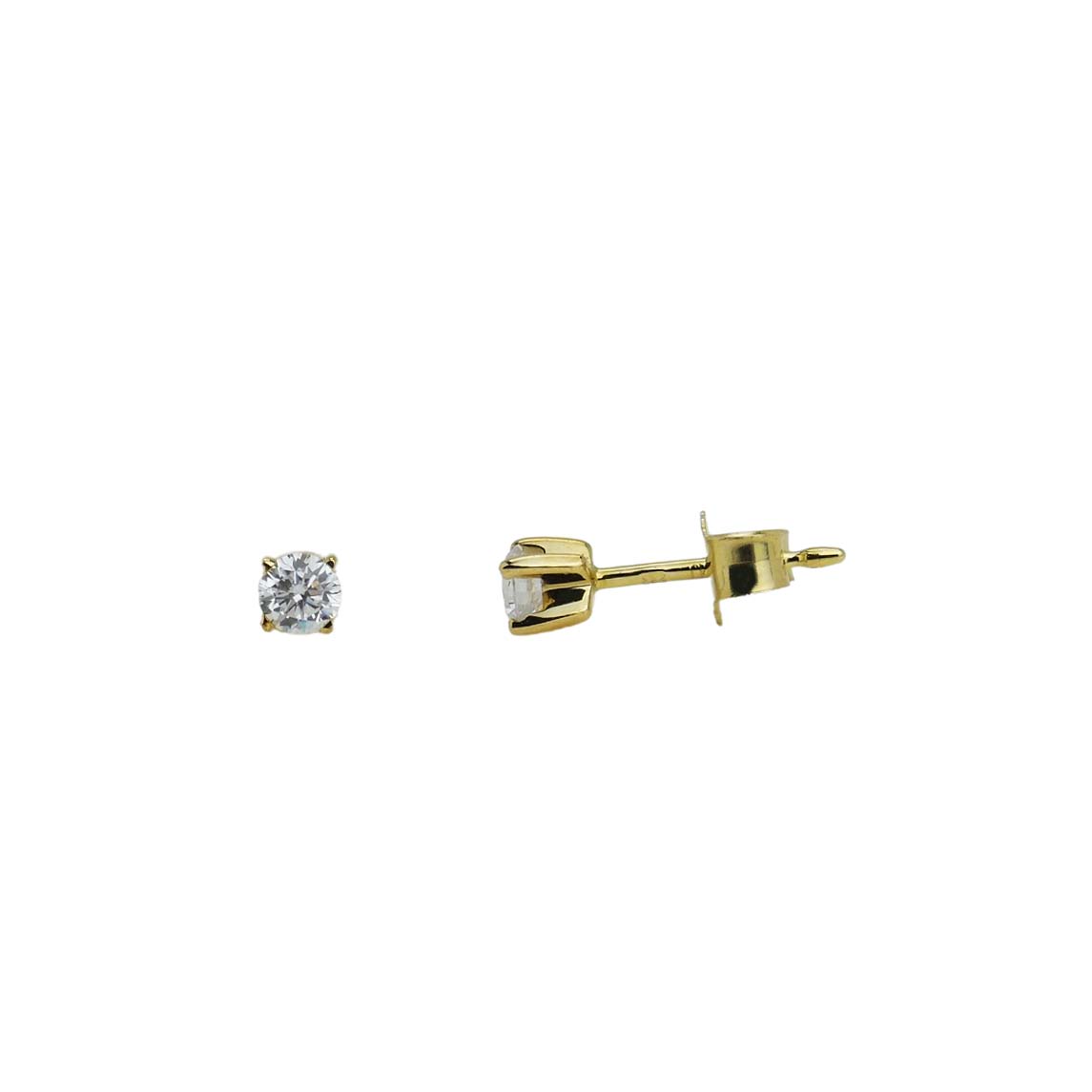 Zirkonia-Ohrstecker Gelbgold 333/000