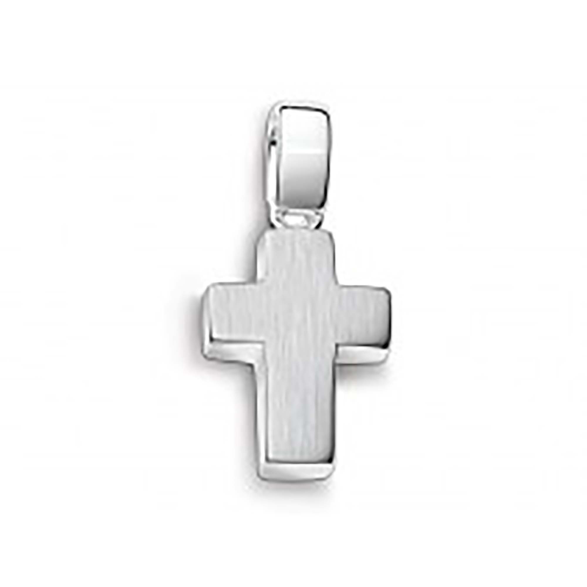 Quinn Kreuz Sterlingsilber mattiert massives Silberkreuz