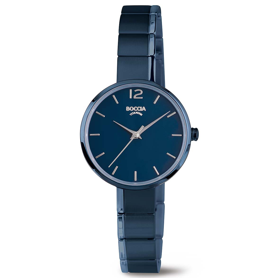 Boccia nickelfreie Damenuhr Quartz Titan blau