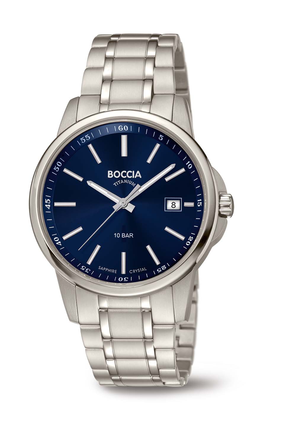 Boccia nickelfreie Herrenuhr Quartz Titan mit Saphirglas 10 bar