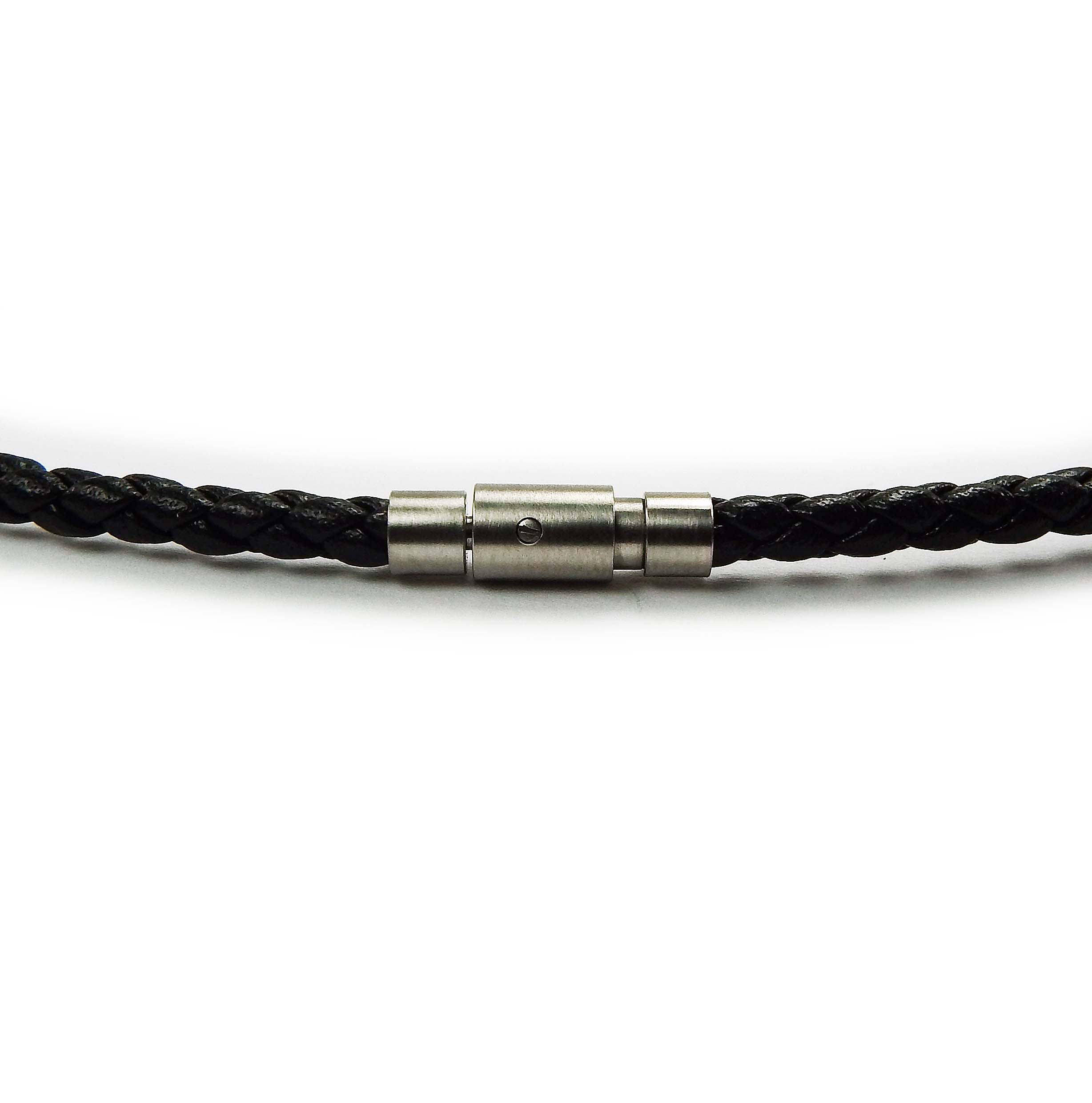 Bunz Halsreif Leder schwarz