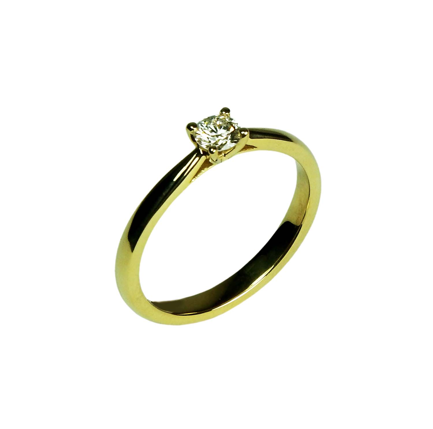 Verlobungsring Gold 585/000 mit Brillant Goldschmiedearbeit