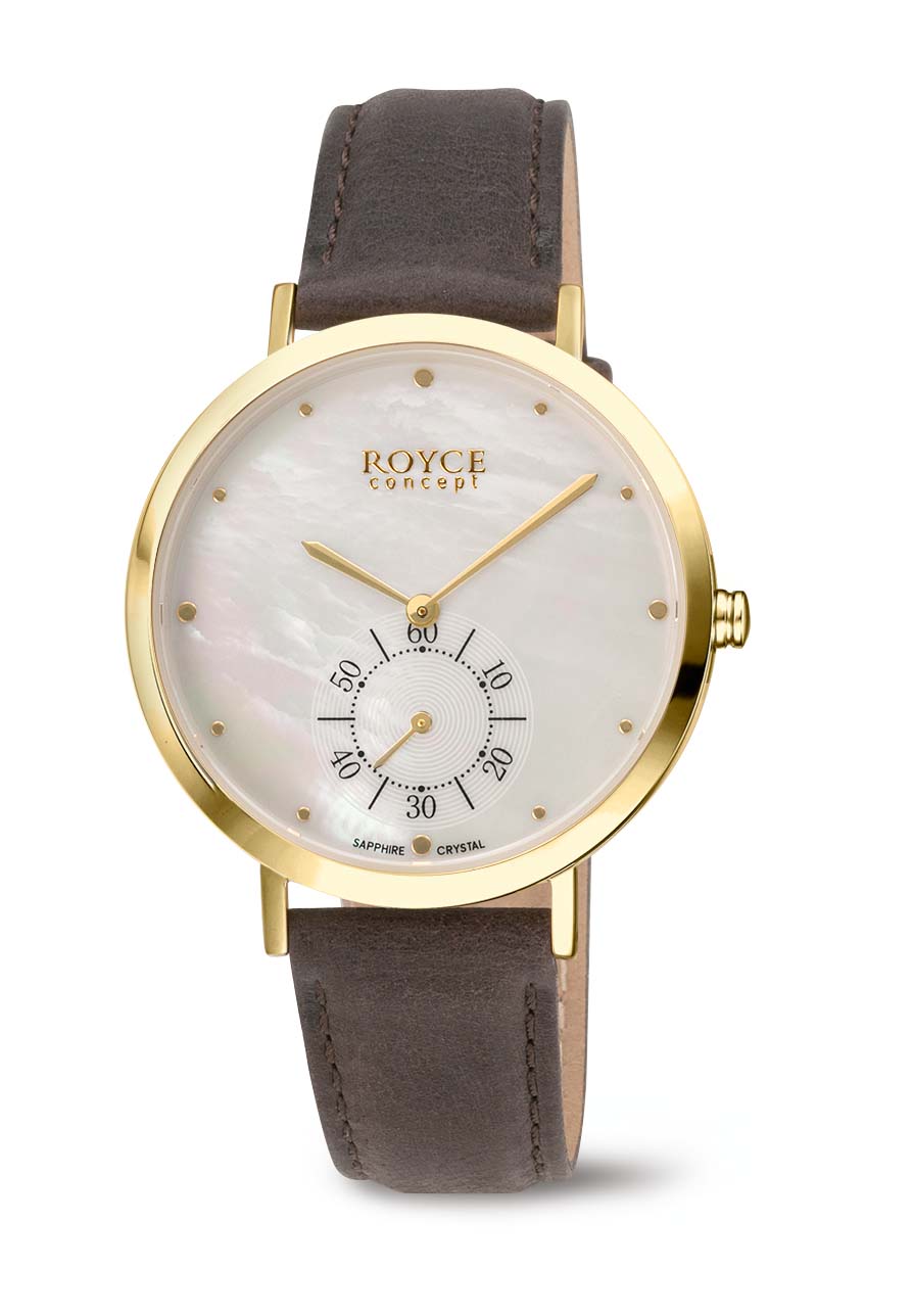 Nickelfreie Boccia Damenuhr Royce Concept Quartz Titan mit Perlmuttblatt