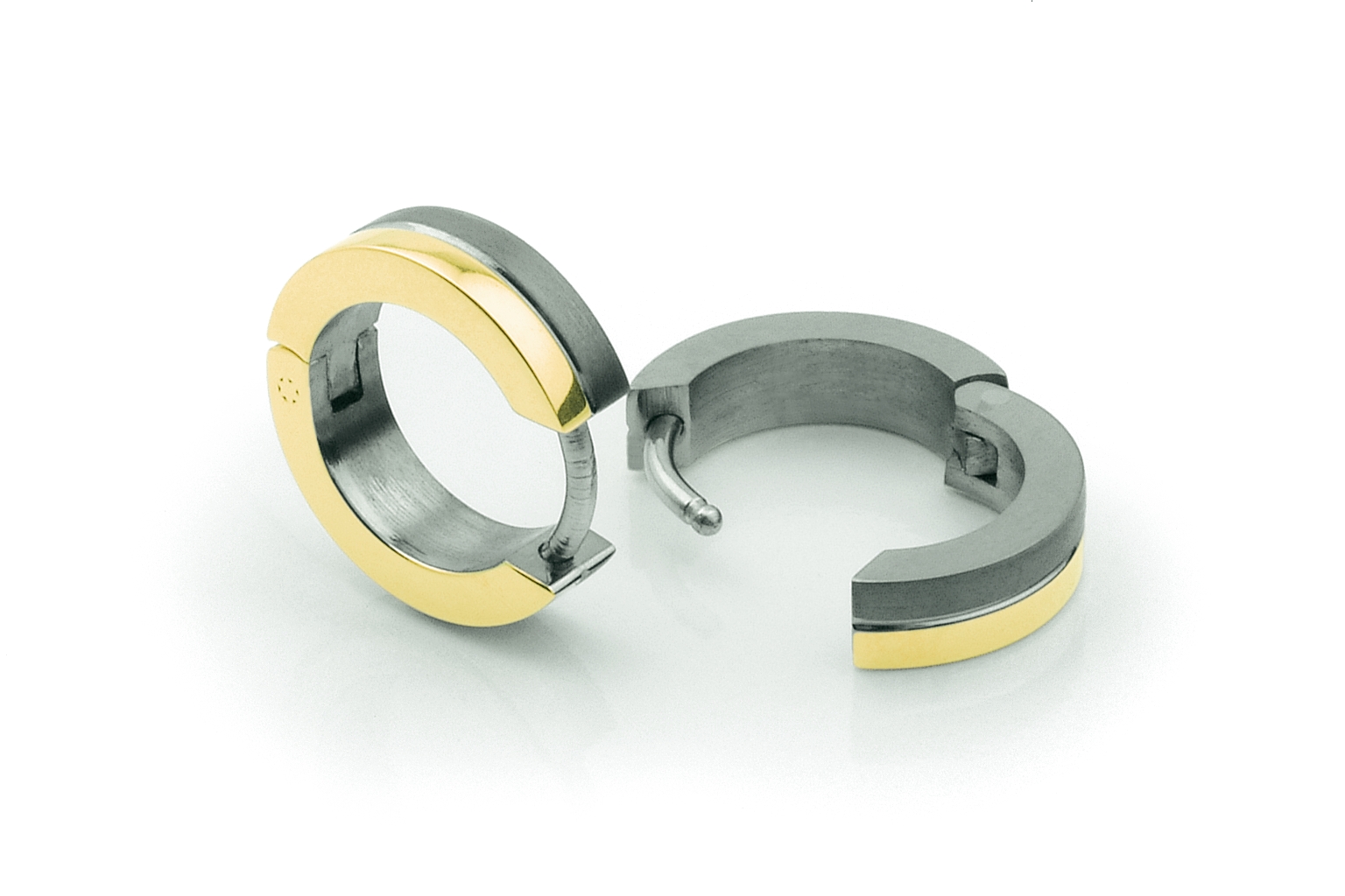 Boccia Creolen Titan goldplattiert nickelfreie Titanohrringe