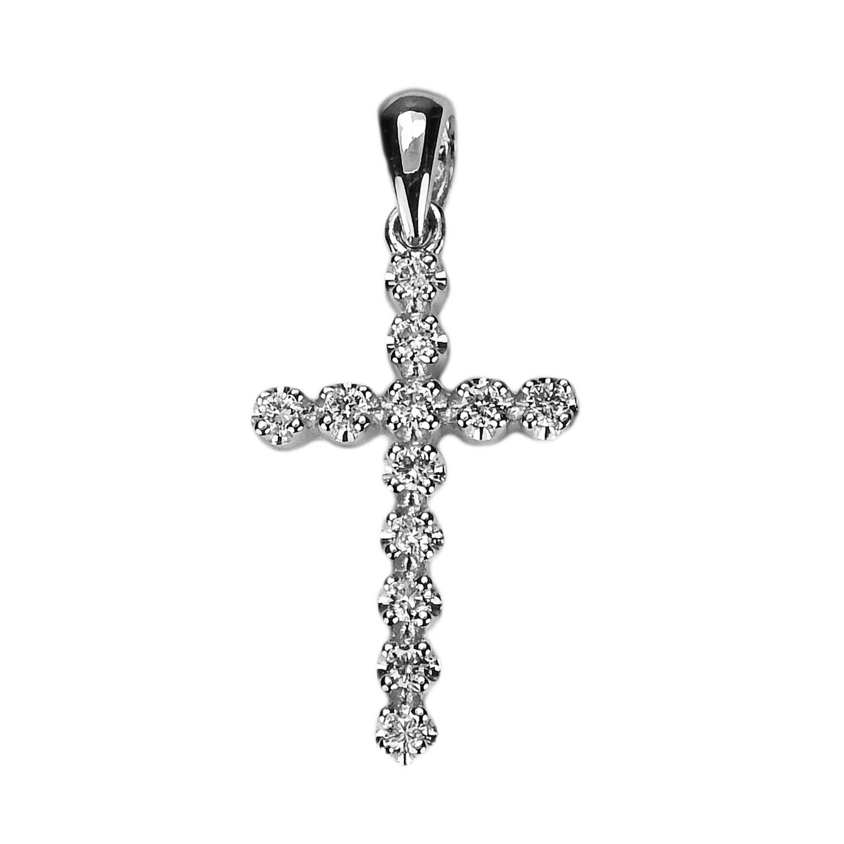 Brillantkreuz Weißgold 585/000