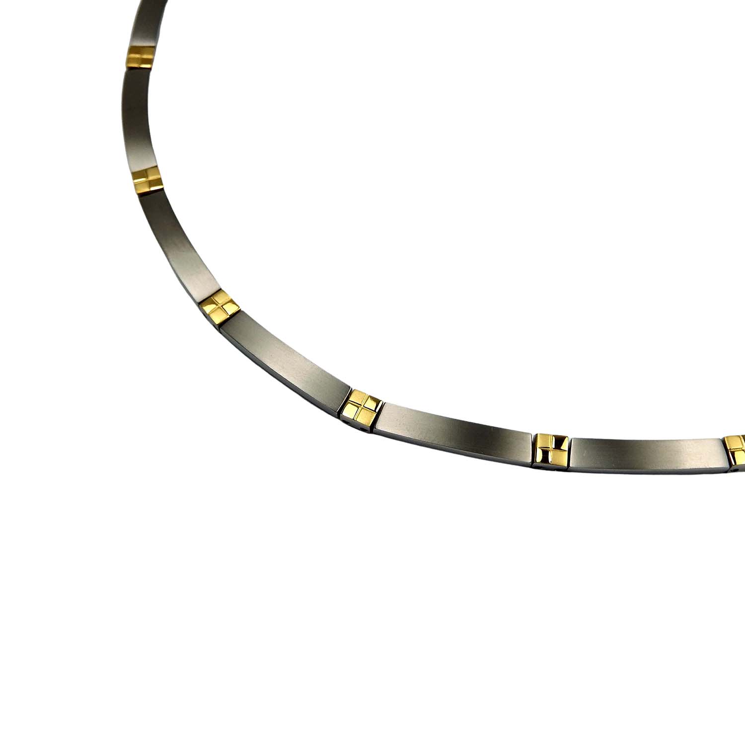 Boccia nickelfreies Collier aus Titan bicolor