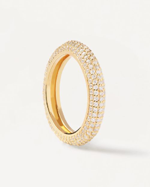 PDPAOLA Damenring King Sterlingsilber vergoldet