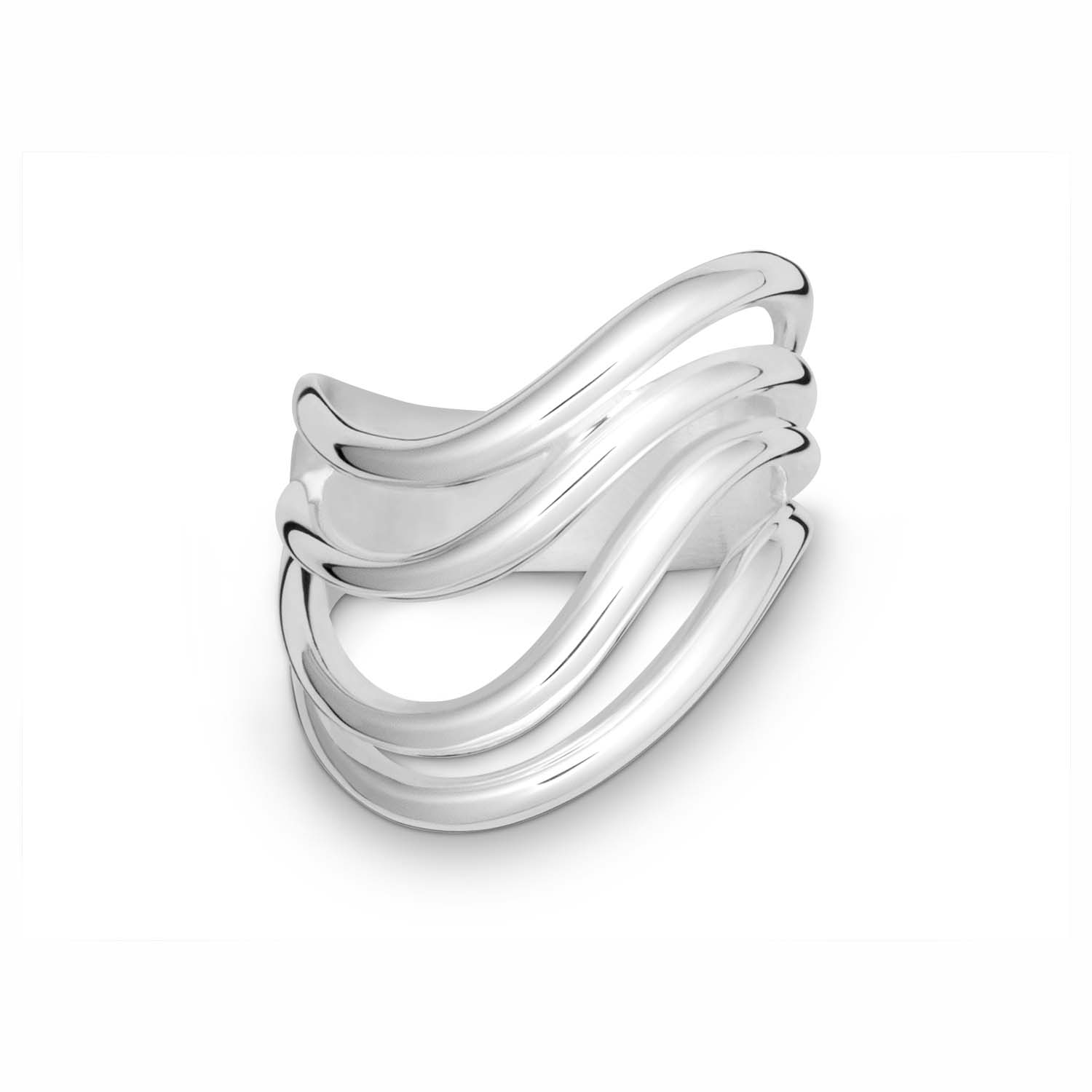 Quinn Damenring Sterlingsilber massiver Silberring poliert