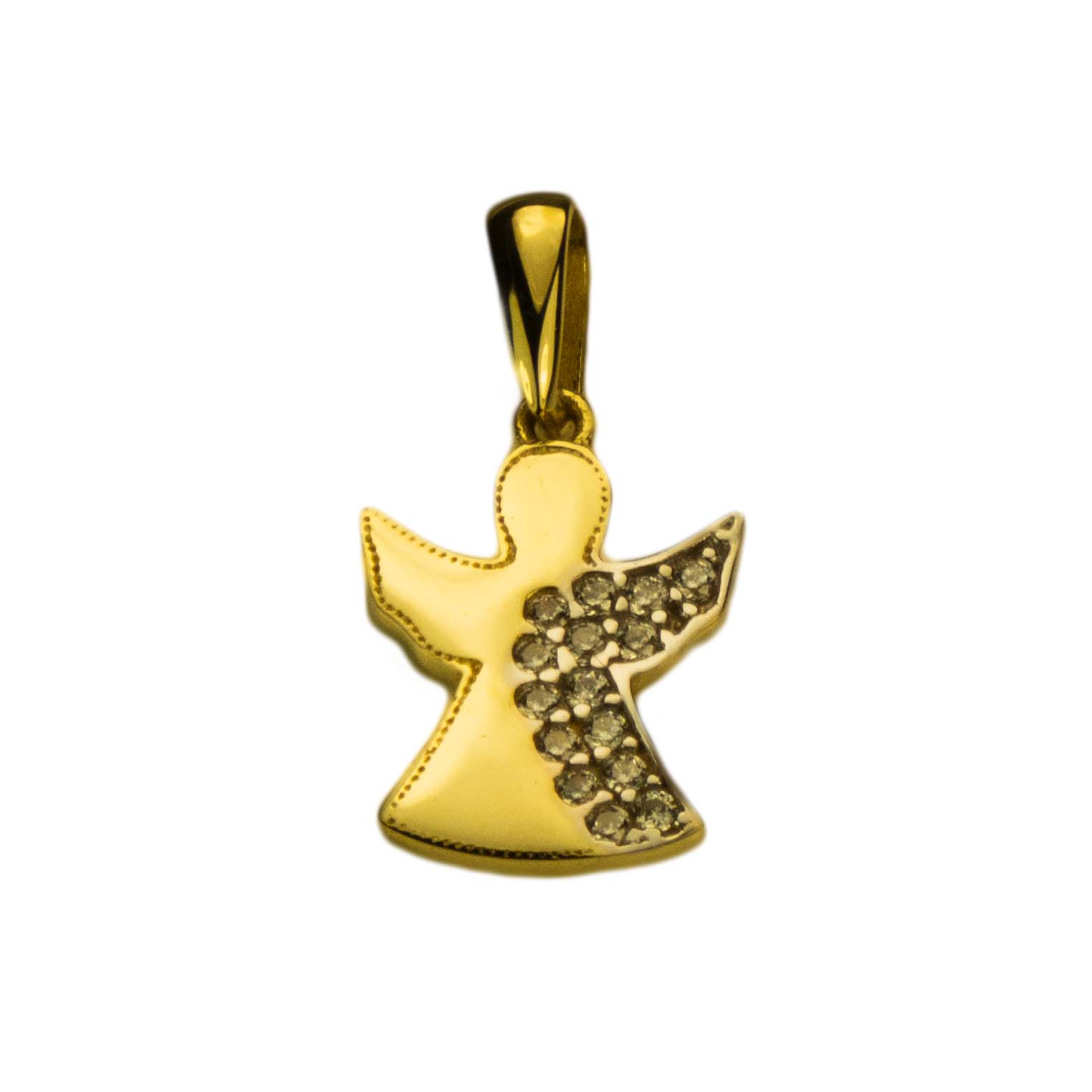 Engel-Anhänger Gold 333/000 mit Zirkonia