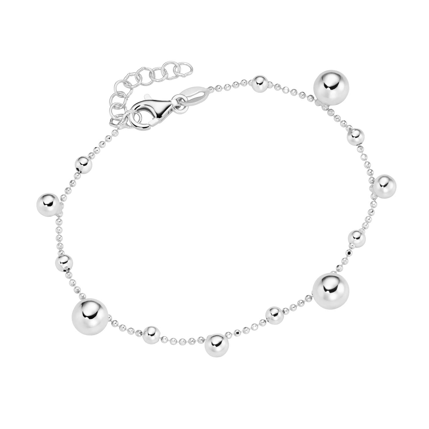 Silver D-Line Armband mit Kügelchen Sterlingsilber