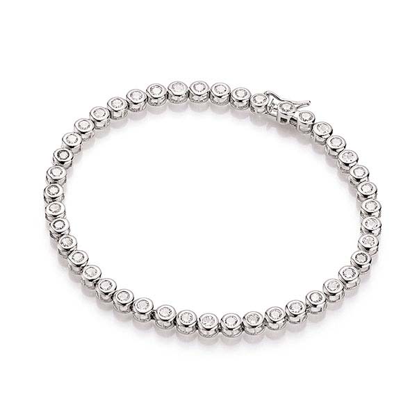 Silver D-Line Silberarmband mit Zirkonia