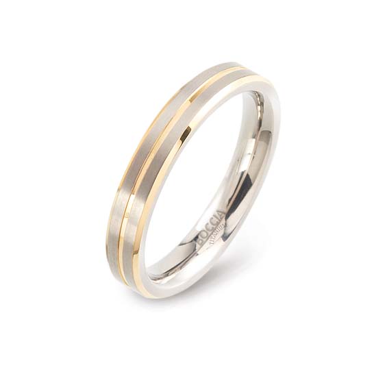 Nickelfreier Boccia Titanring Partnerring Trauring Titan