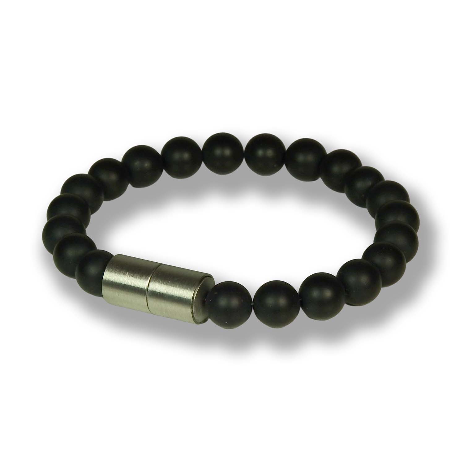 Seemannsgarn-Steinarmband Onyx 8 mm