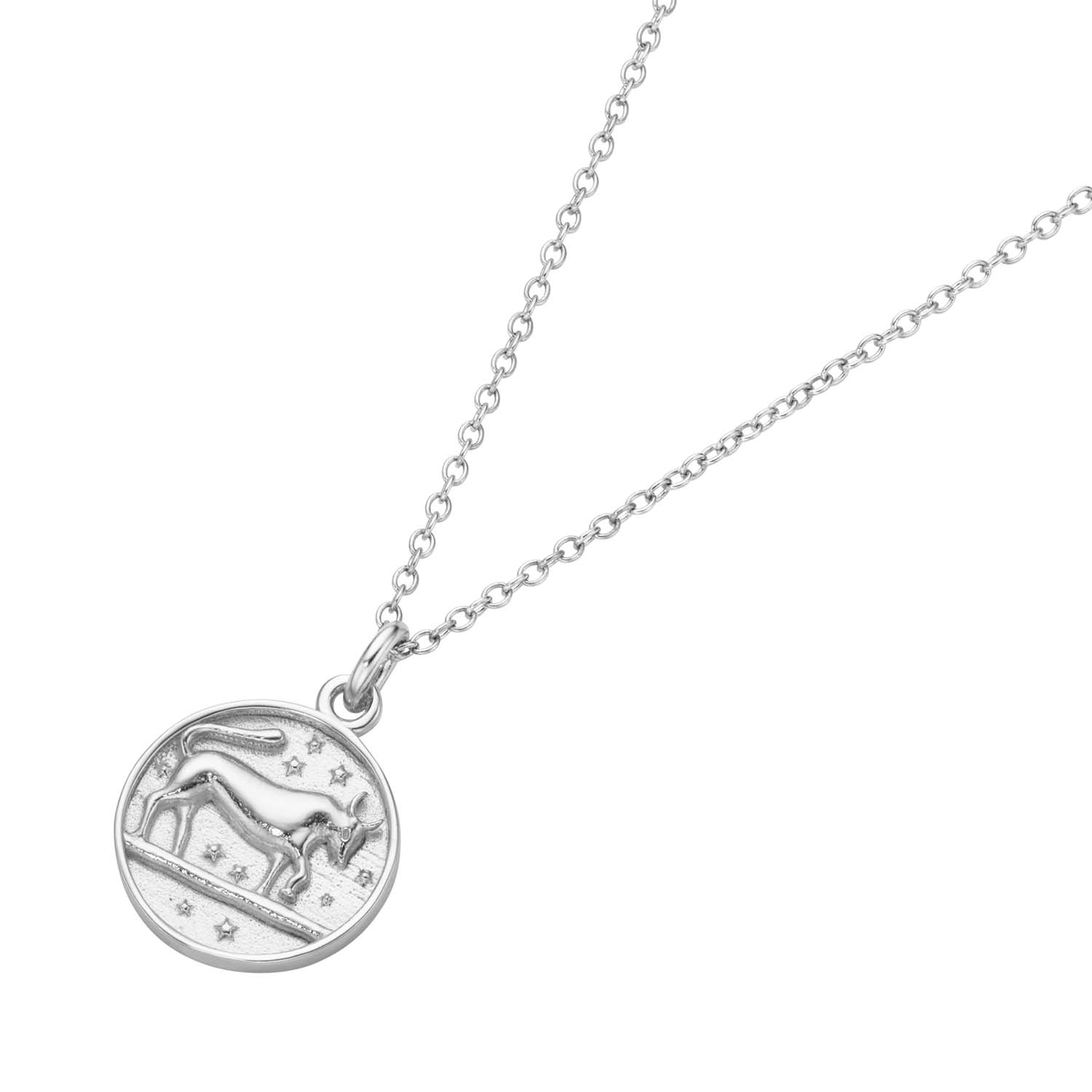 Silver D-Line Kette mit Sternzeichen Stier Sterlingsilber
